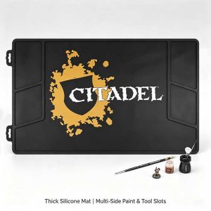 Portable workshop mat with built-in hanging loops for easy drying and storage