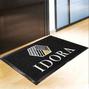 Personalised Printed Logo Commercial Outdoor Entrance Rubber Door Mats Super Berber Impression Floor Mats