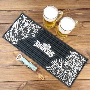 Non-slip Drink Rail Pub Mats Restaurant Home Bar Workstation PVC Rubber Drip Spill Mat Beer Custom Bar Mat