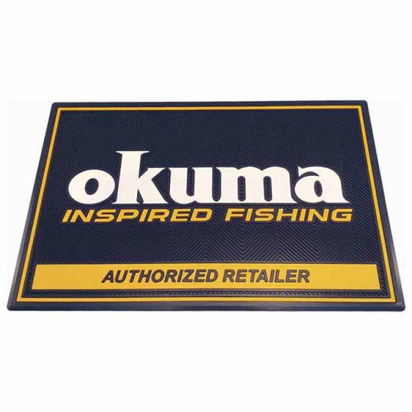 Okuma Fishing Indoor and Outdoor Heavy Duty PVC Rubber Door Mat Non-slip Welcome Entrance Logo Carpet Custom Floor Mats
