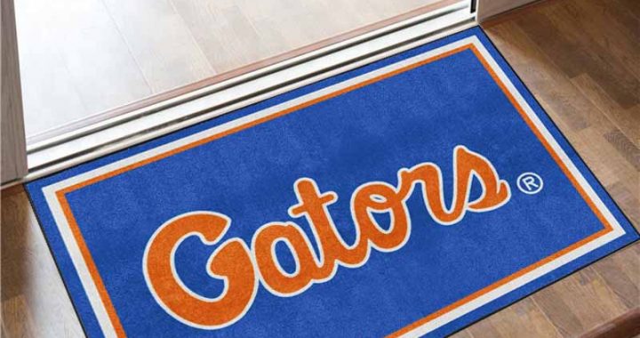 Florida Gators Custom Entry Rubber Logo Rug Doormat Flocked Indoor Outdoor Luxury Floor Carpet Mat