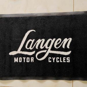 In Stock Brand New 40x60cm Heavy Duty Langen Motorcycle Floor Door Mat Nylon Rubber Rugs Printed Logo Carpet