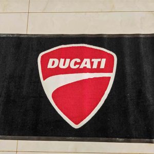 In Stock Brand New 60x100cm Ducati Logo Printed Carpet Nylon Entrance Rugs Rubber Branded Door Floor Mat
