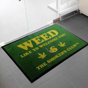 In Stock Brand New 60x90cm Weed The Smoker's Club Entry Rugs Rubber Floor Mats Printed Logo Carpet Door Mats