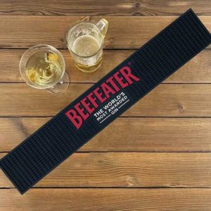 BEEFEATER Gin Custom Logo Pub Rubber Beer Mats Collectable Service Rail Bar Mat Counter Top PVC Bar Drink Mats