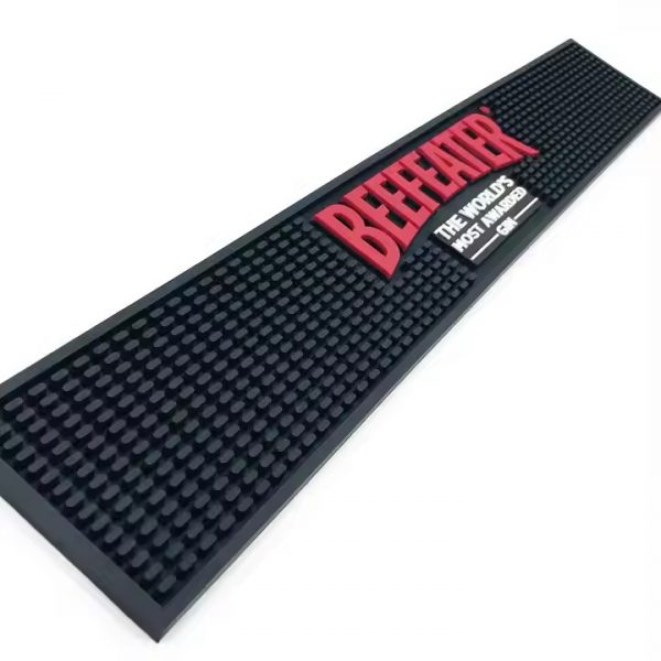BEEFEATER Gin Custom Logo Pub Rubber Beer Mats Collectable Service Rail Bar Mat Counter Top PVC Bar Drink Mats