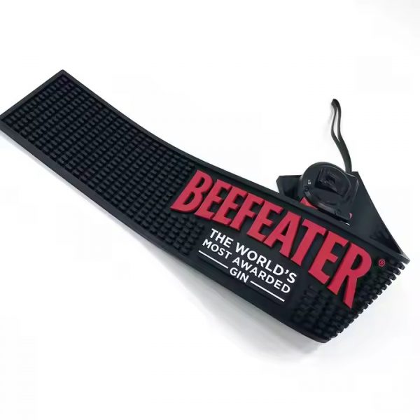 BEEFEATER Gin Custom Logo Pub Rubber Beer Mats Collectable Service Rail Bar Mat Counter Top PVC Bar Drink Mats