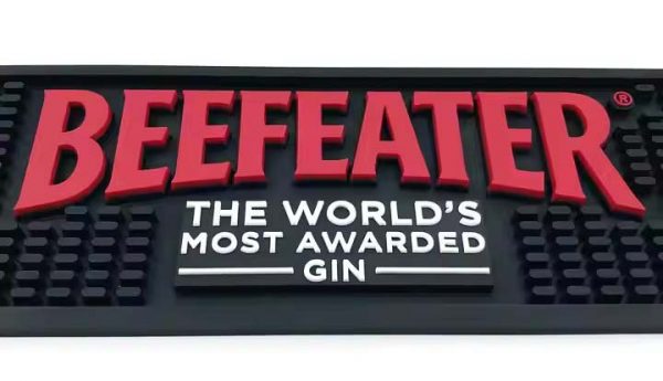 BEEFEATER Gin Custom Logo Pub Rubber Beer Mats Collectable Service Rail Bar Mat Counter Top PVC Bar Drink Mats