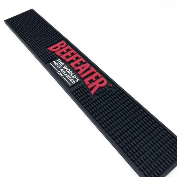 BEEFEATER Gin Custom Logo Pub Rubber Beer Mats Collectable Service Rail Bar Mat Counter Top PVC Bar Drink Mats