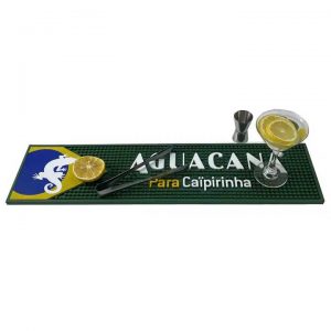 Aguacana Para Caipirinha Custom Durable Silicone Bar Matt Flexible Rubber Bar Runner Pub Counter Top PVC Large Bar Mat