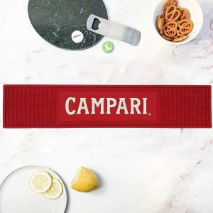 Campari Spritz Custom Flexible Rubber Bartender Bar Runner Pub Counter Silicone Drip Beer Mat Spill Cocktail PVC Bar Mat