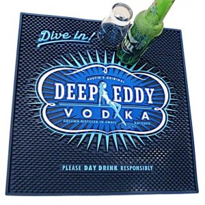 Deep Eddy Vodka Pub Silicone Rubber Bar Drip Mat Spirits Collectable Bar Counter Mats Table Top Soft PVC Service Bar Mat