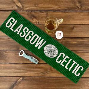 Glasgow Celtic The Celtic Football Club Custom Pub Soft Pvc Bar Mat Non-Slip Beer Drip Mats Silicone Rubber Spill Mat