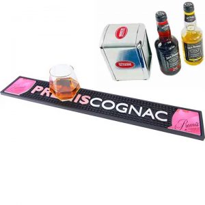 Marketing Tool Custom Pub Rubber Beer Mats Soft PVC Collectable Bar Spill Mats Premis Cognac Spirits Cocktail Mats