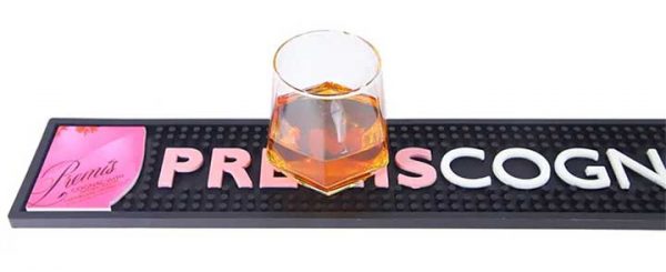 Marketing Tool Custom Pub Rubber Beer Mats Soft PVC Collectable Bar Spill Mats Premis Cognac Spirits Cocktail Mats