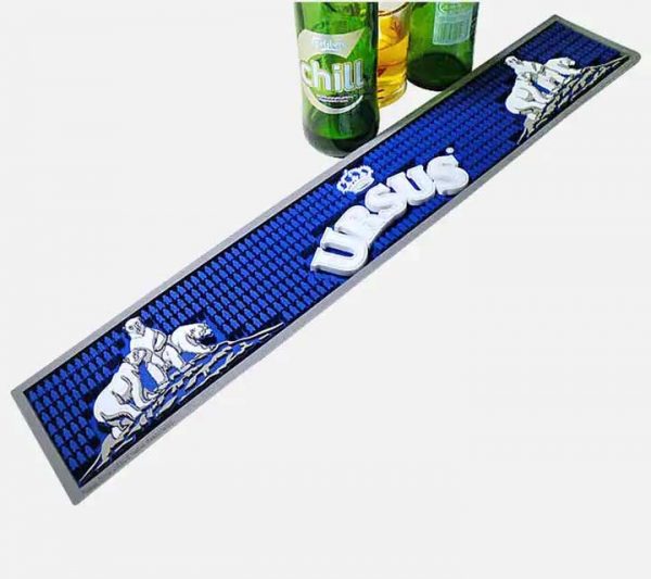 Ursus Roter Vodka Custom Wine Bar Spill Mats Anti Skid Collectable Beer Mats Flexible PVC Rubber Bar Top Runners