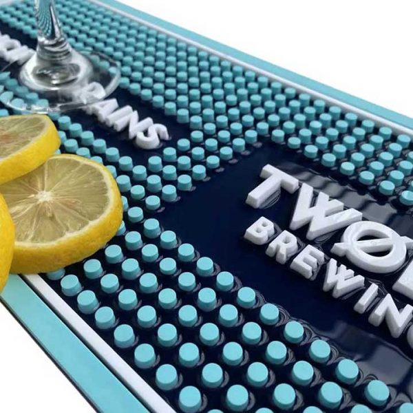Water Resistant Cocktail Silicone Bar Runner Pub TWØBAYS Brewing Gin Bartender PVC Bar Matt Rubber Cool Bar Mats