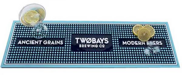 Water Resistant Cocktail Silicone Bar Runner Pub TWØBAYS Brewing Gin Bartender PVC Bar Matt Rubber Cool Bar Mats