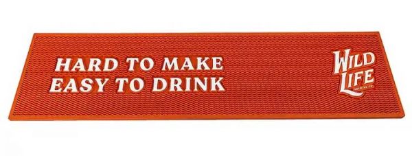 Wild Life Brewing Branded Silicone Rail Bartender Cocktail Mats Pub Soft PVC Drink Spill Beer Mat Bar Top Rubber Mats