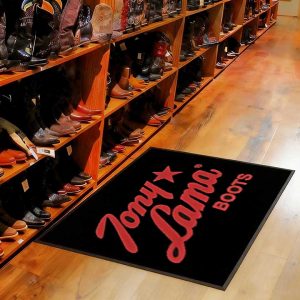 Western Boots Tony Lama Boots Retail Store Entry Mat Custom Logo Rugs For Businesses Premium Branded Door Mats