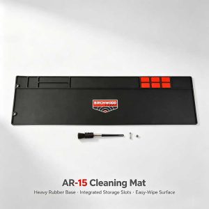 Long gun AR-15 cleaning mat with space for stripped upper and lower.