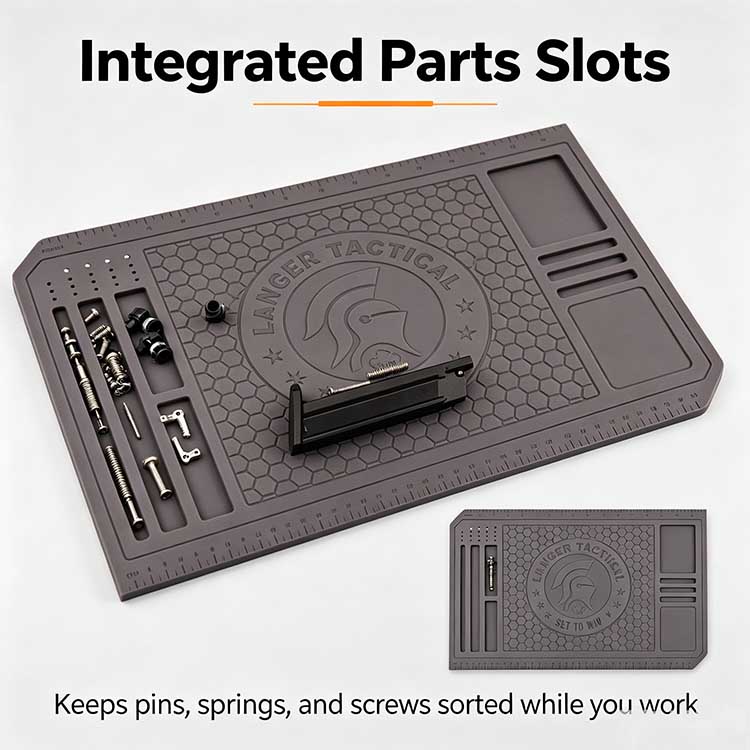 High-Temperature Resistant Silicone Mat Heat resistant silicone repair mat for tactical gunsmithing and hot barrel maintenance.