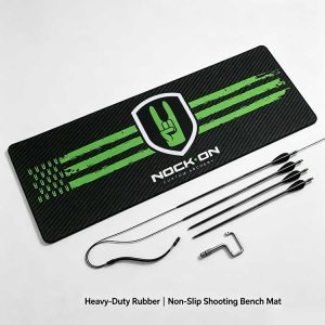 Recurve bow mat with 44 inch work area for full bow layout.